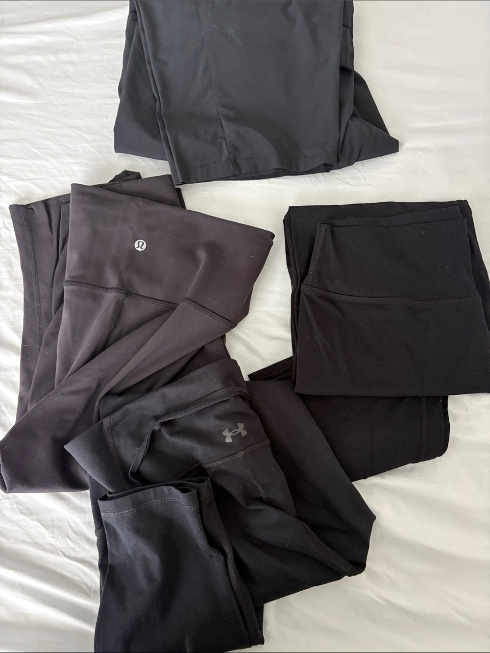 Set of 4 work out pants: Lululemon,.. Black Women's Active Leggings - Pack